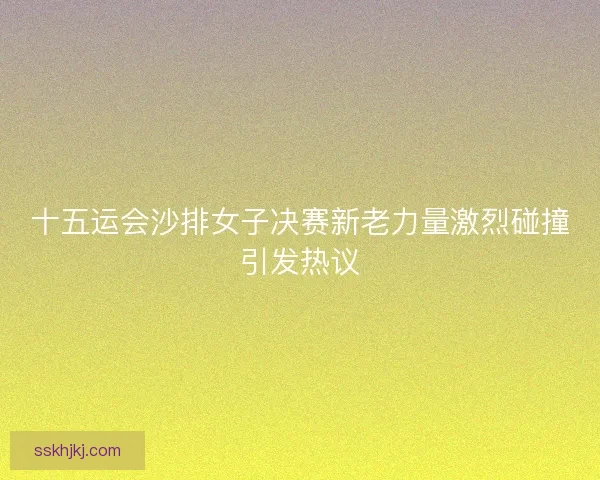 十五运会沙排女子决赛新老力量激烈碰撞引发热议