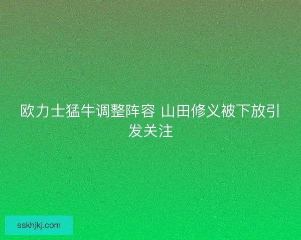欧力士猛牛调整阵容 山田修义被下放引发关注